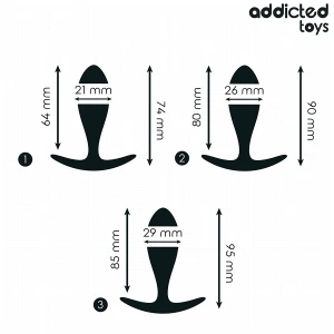 ADDICTED TOYS - CONJUNTO DE 3 PLUG ANAL MODELO 2